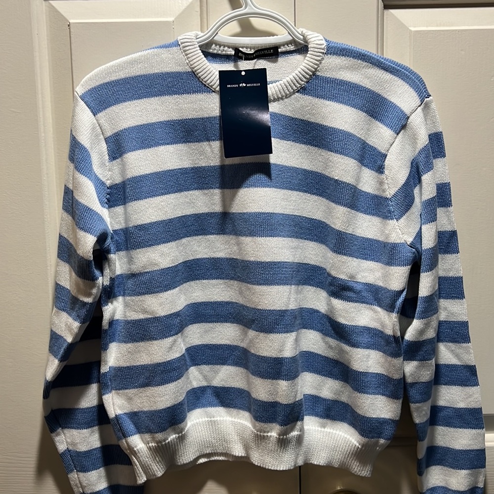 NWT Brandy Melville light blue striped sweater